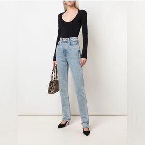 KHAITE Light Blue High Rise Jeans